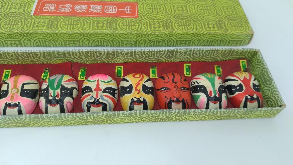 Vintage Chinese Opera Ceramic Masks (Bei Jing Opera Masks), Hobbies & Toys, Memorabilia