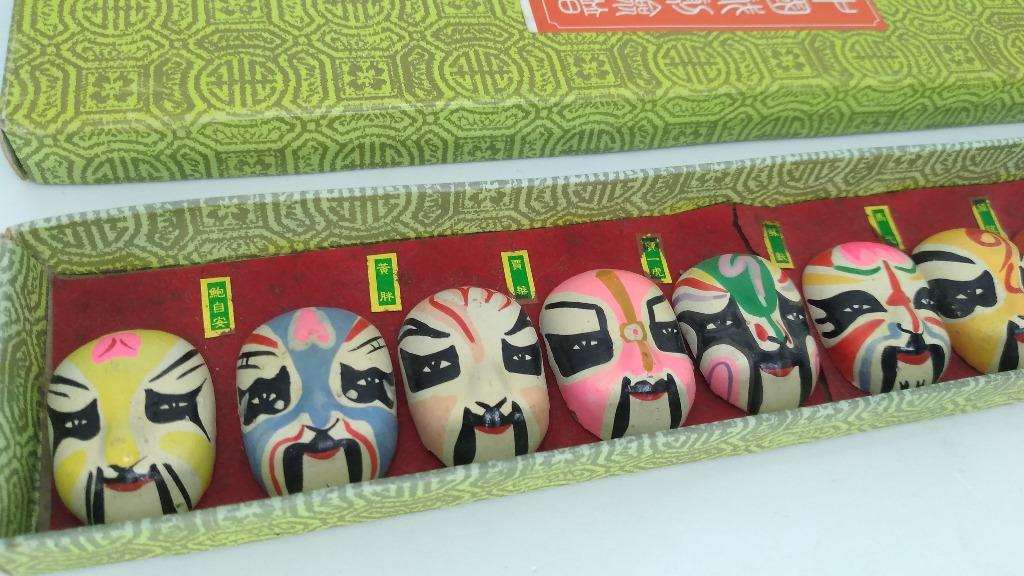 Vintage Chinese Opera Ceramic Masks (Bei Jing Opera Masks), Hobbies & Toys, Memorabilia