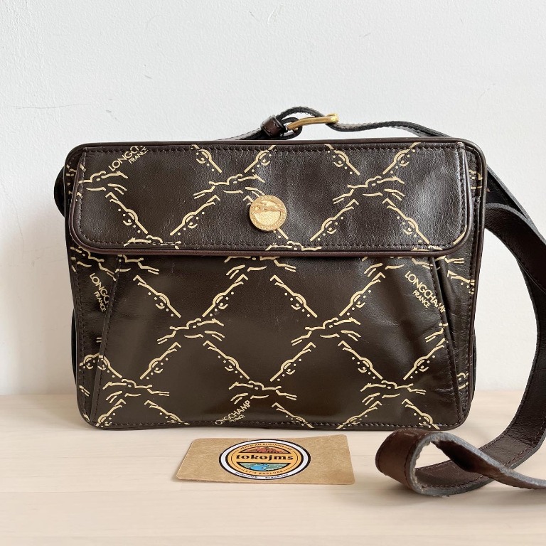 Vintage longchamp leather bag sales