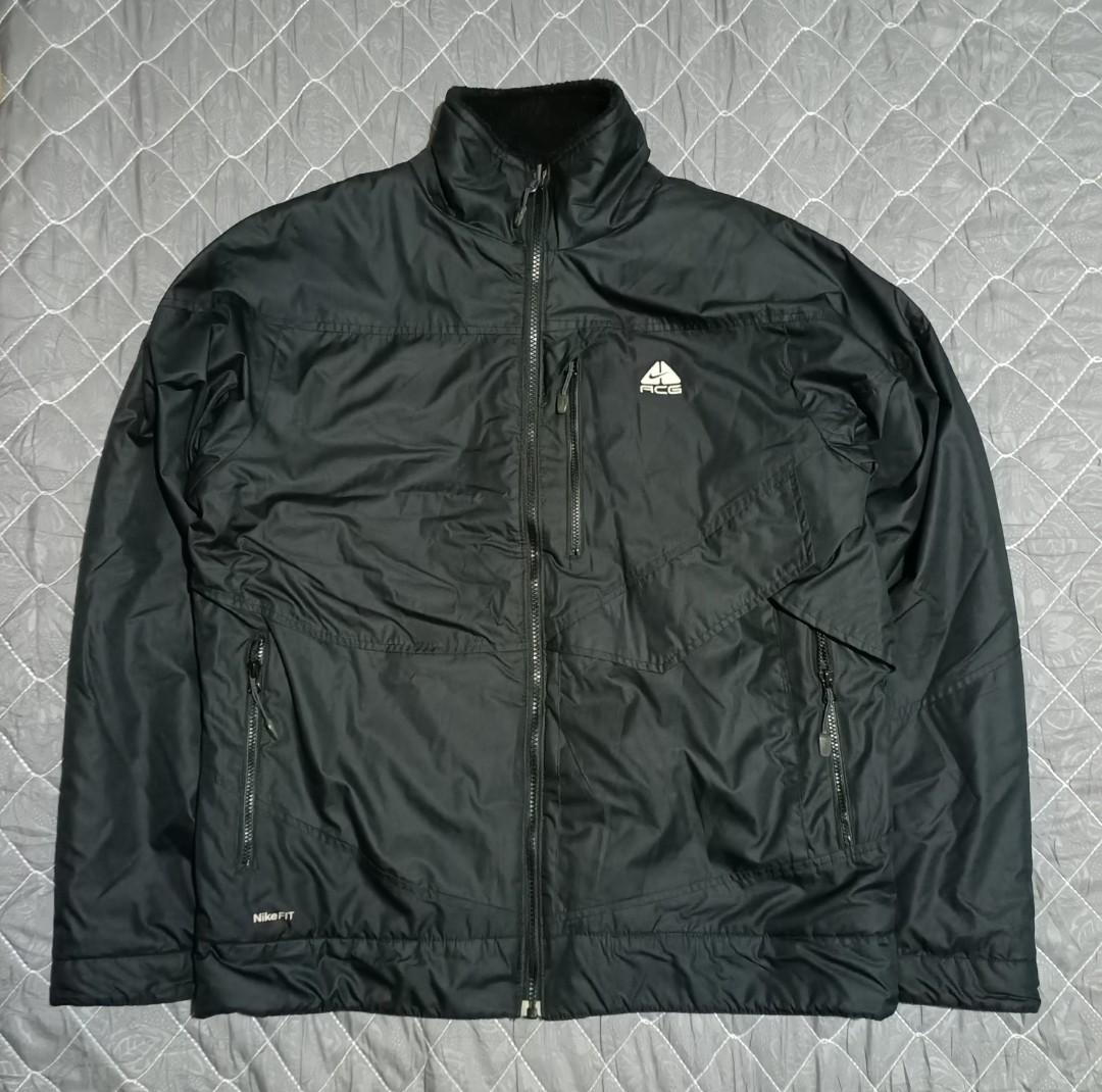Vintage Nike ACG Fleece zipper Reversible Jacket, Men's Fashion, Coats ...