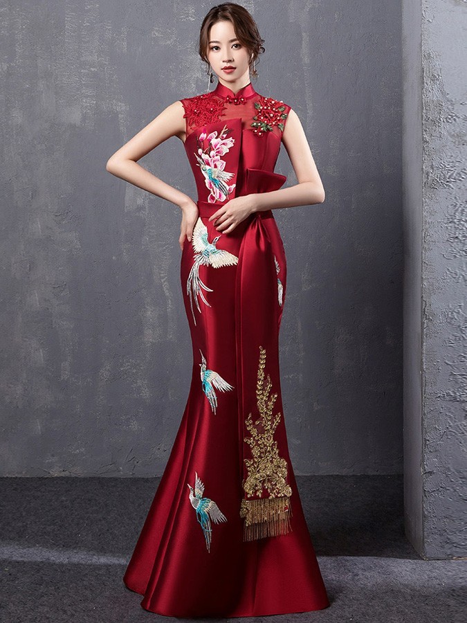 Red clearance wedding qipao