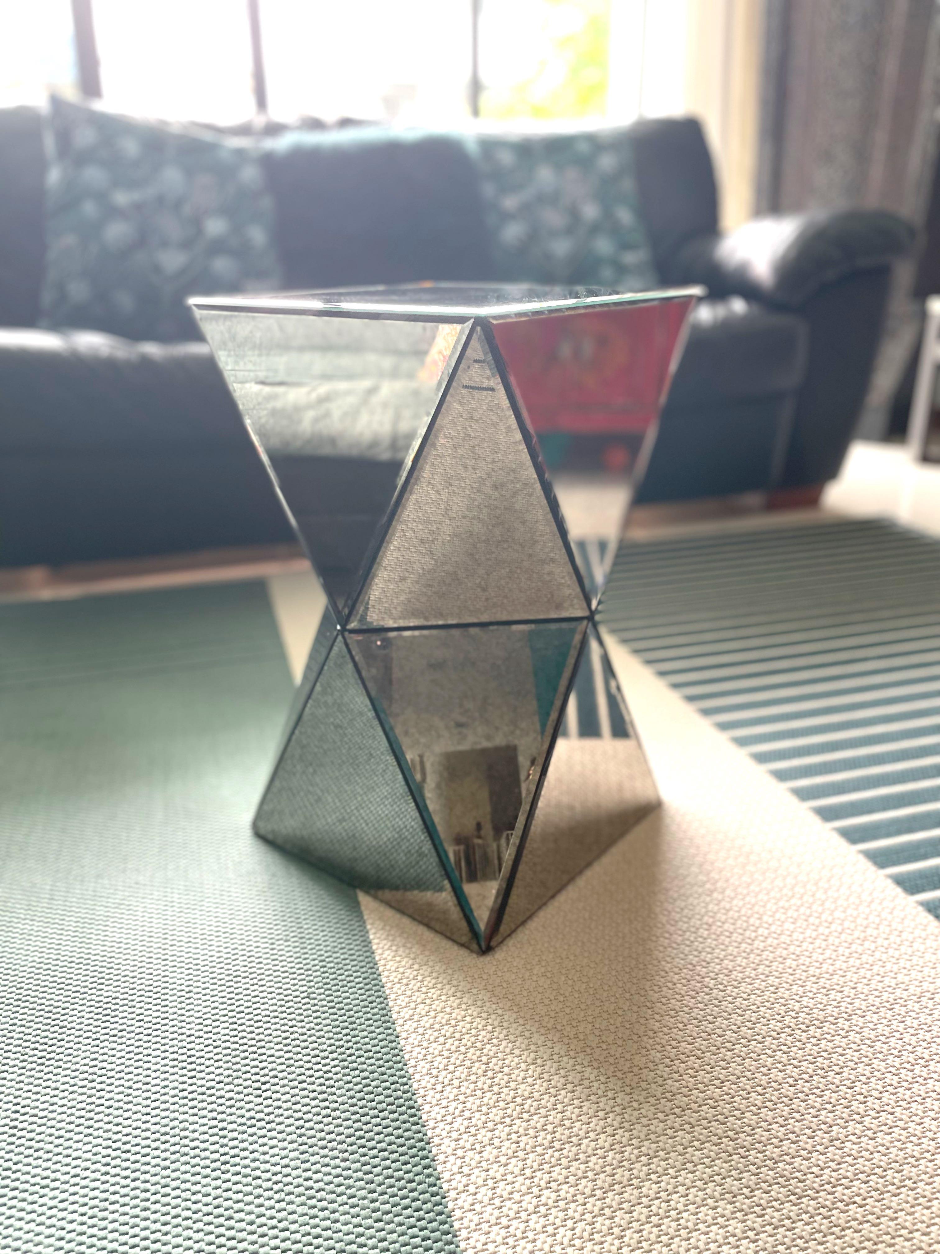 West elm 2025 mirrored side table