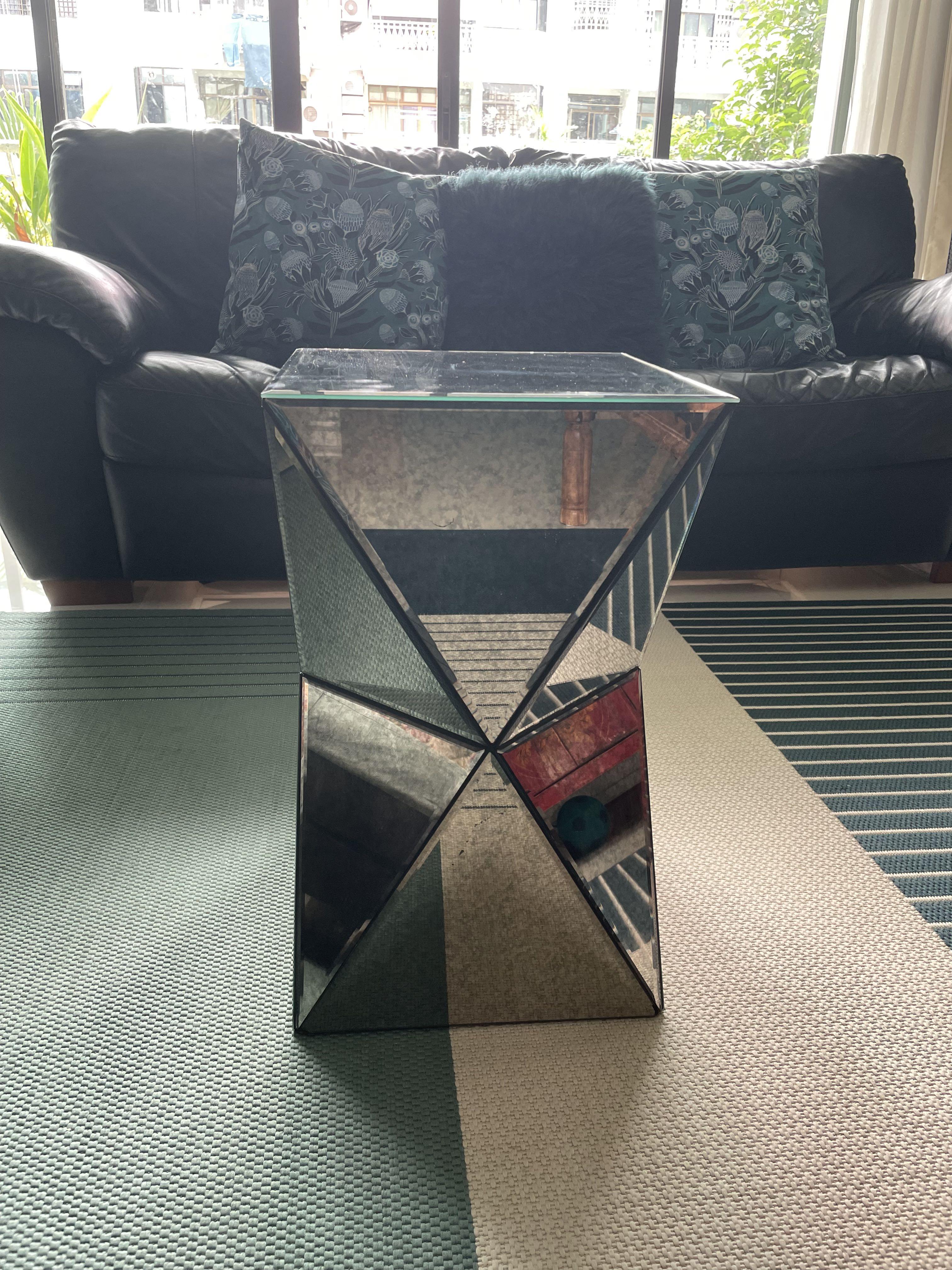 West Elm Mirrored Side Table Furniture