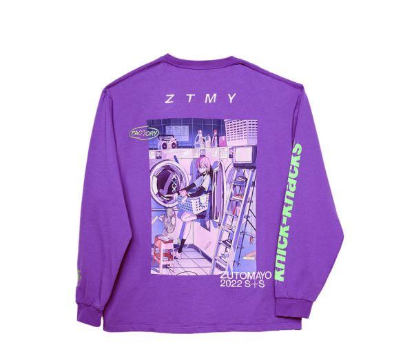 ZTMY ずっと真夜中でいいのにHP TOP LongTee Purple, 男裝, 上身及套裝