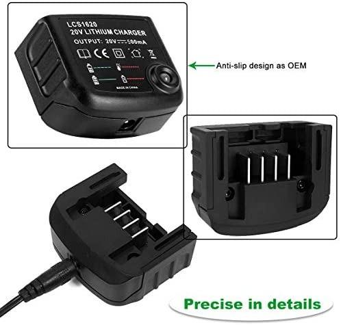 LCS1620 Lithium Battery Charger for BLACK DECKER Rechargable Battery  Charger 20V 500mA for LBXR20 LB20 LBXR20-OPE Charger 2A