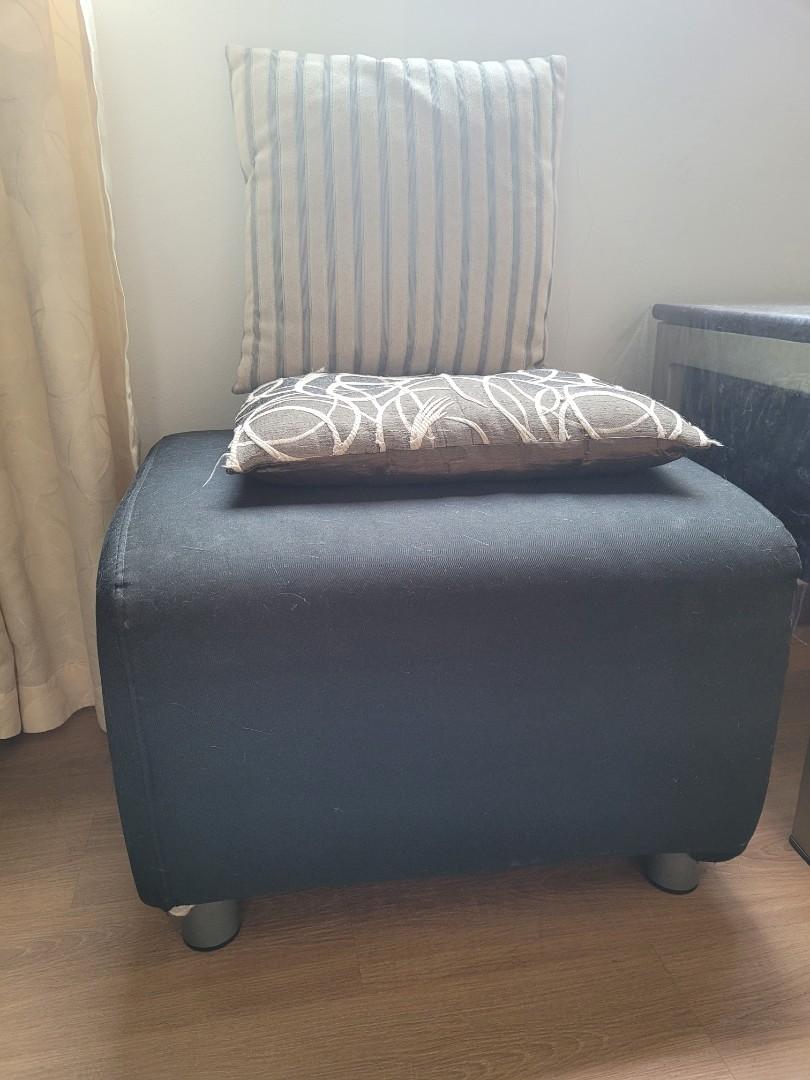 2 OttomansIKEA, Furniture & Home Living, Furniture, Chairs on Carousell