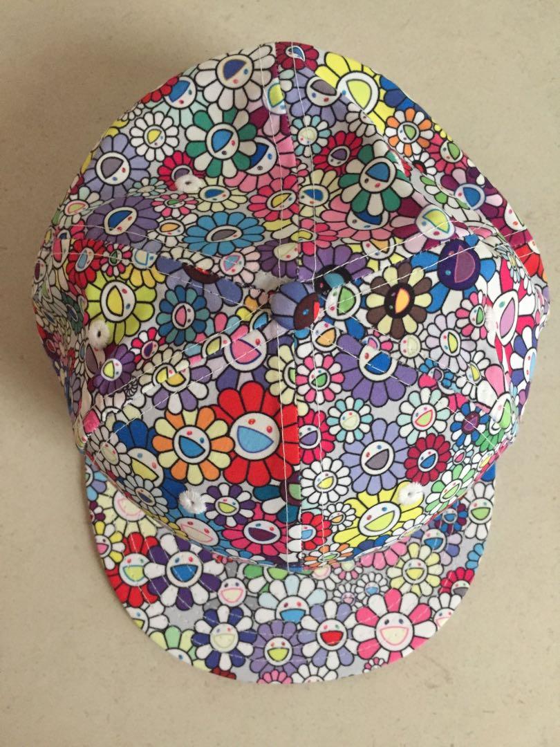 限量聯乘New Era X Takashi Murakami 村上隆花花Flower Allover Print 59 Fifty Fitted  Hat, 男裝, 手錶及配件, 棒球帽、帽- Carousell