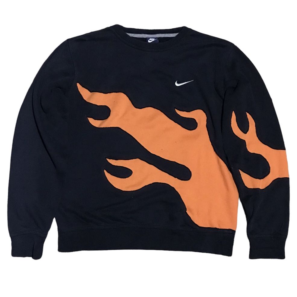 Nike Flame Motif “ crewneck Reworked 