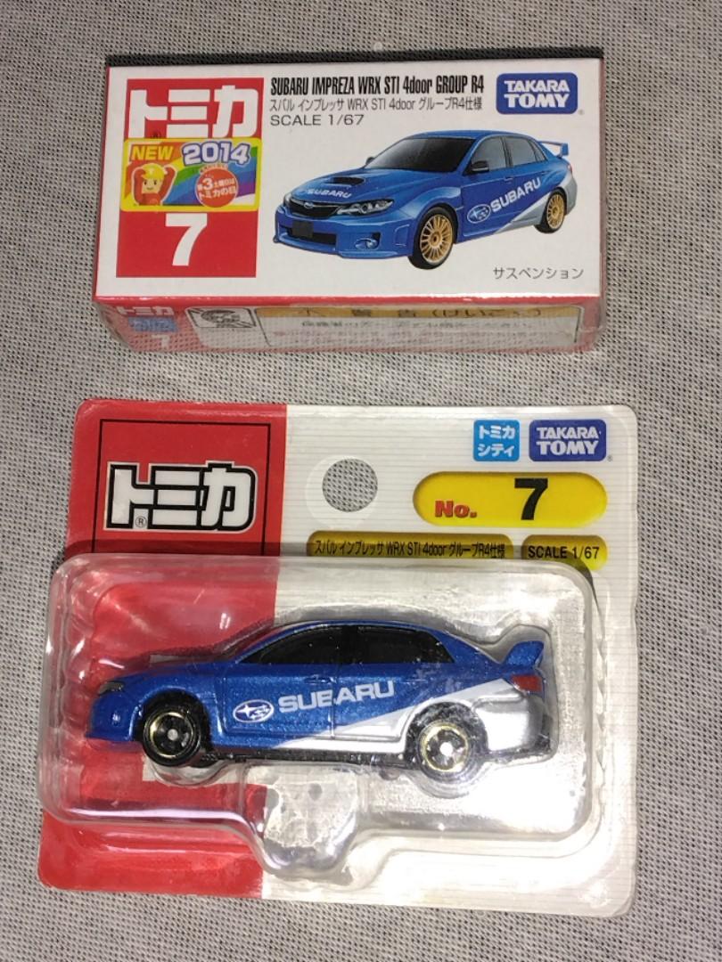 日本版takara Tomy Tomica 14 No 7 Subaru Impreza Wrx Sti 4door Group R4仕様紙盒版 膠盒版共兩部絕版 興趣及遊戲 玩具 遊戲類