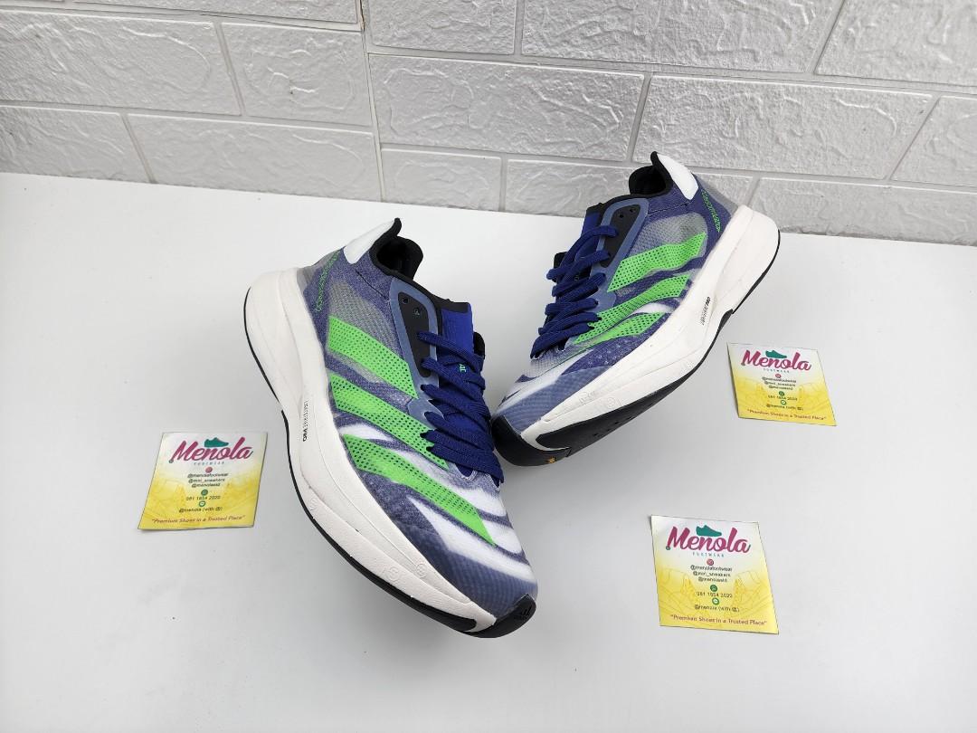 Adidas Adizero Adios Pro 2 Blue green, Fesyen Pria, Sepatu , Sneakers di  Carousell