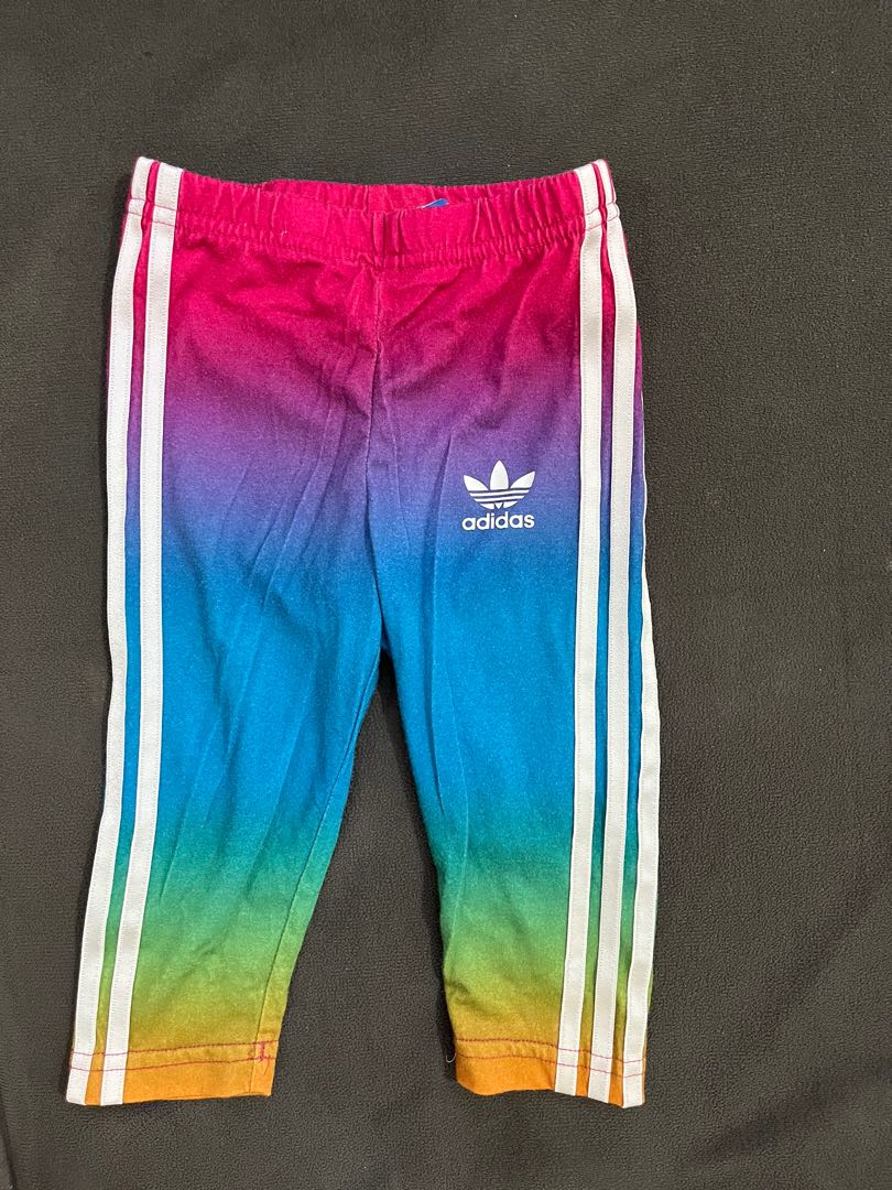 Adidas rainbow leggings (6-9mos) for 