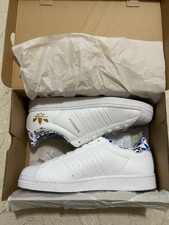 Adidas originals cheap white blue