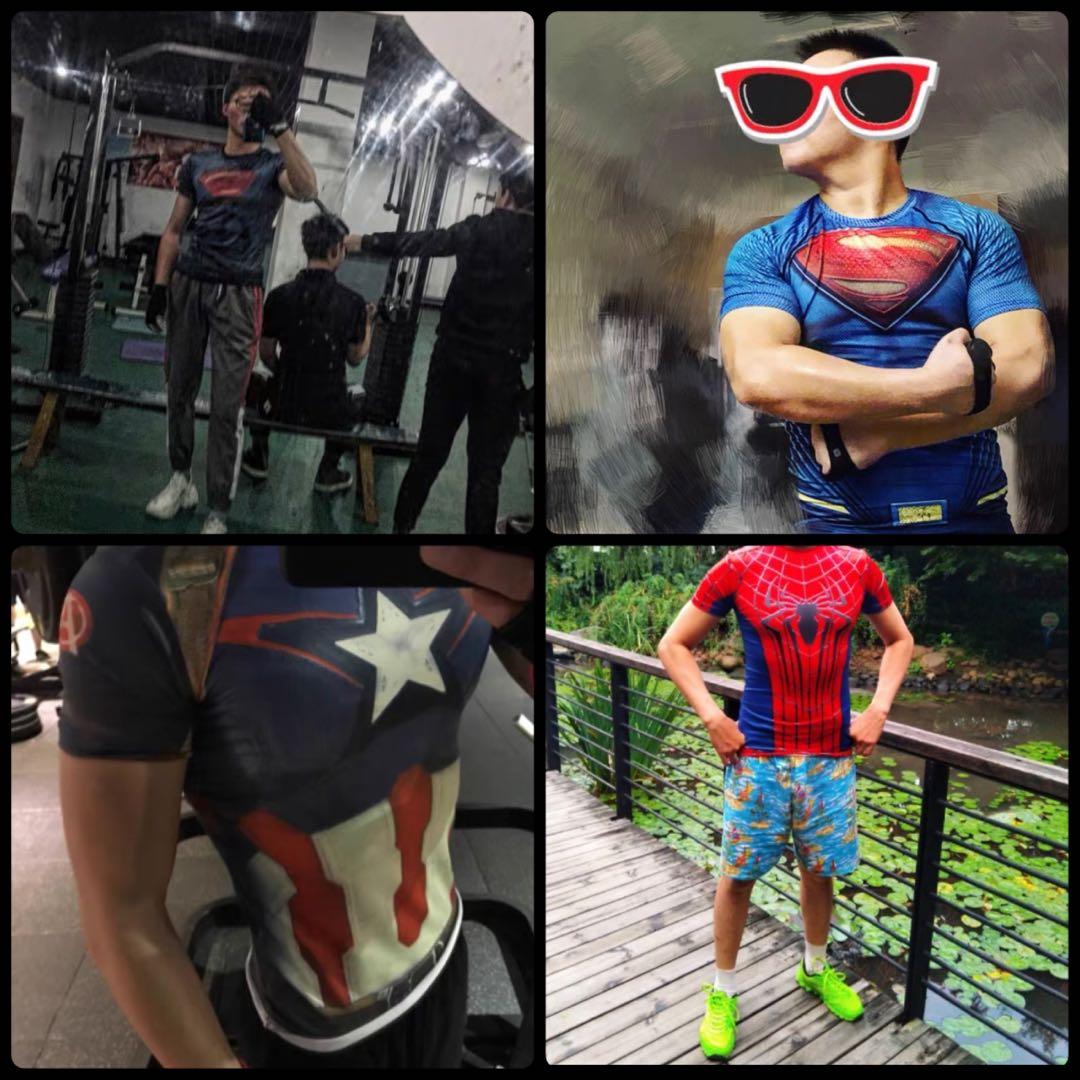Super hero dry fit shirts top