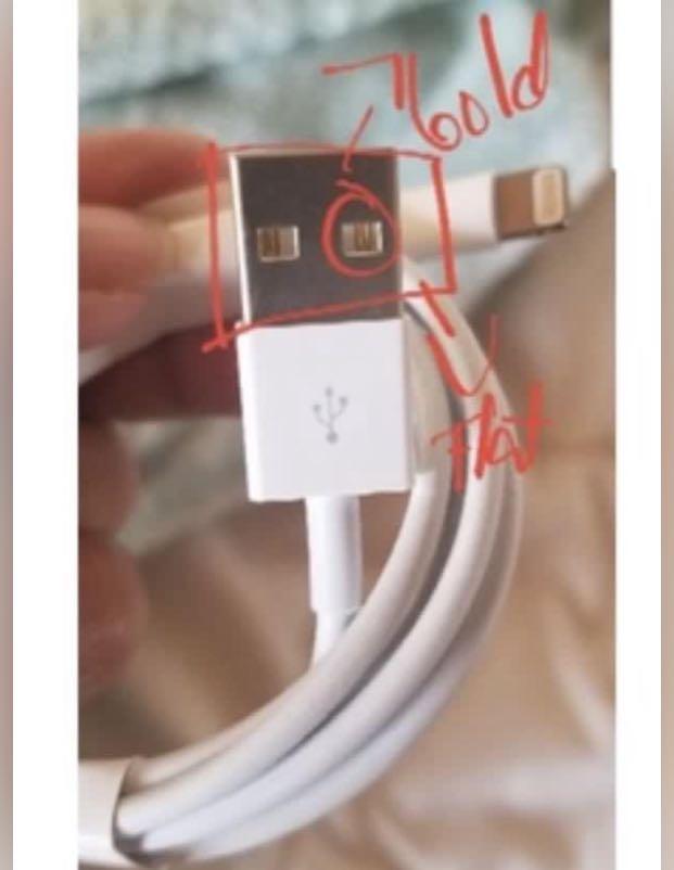 Apple type C, lightning to type C , lightning cable (Category: Chargers & Cables) located in Davao. Submitted by akvtOS (Listing ID 1157652851, Image 2). Description: Genuine po ang cable, galin ito sa cellphones na set. .