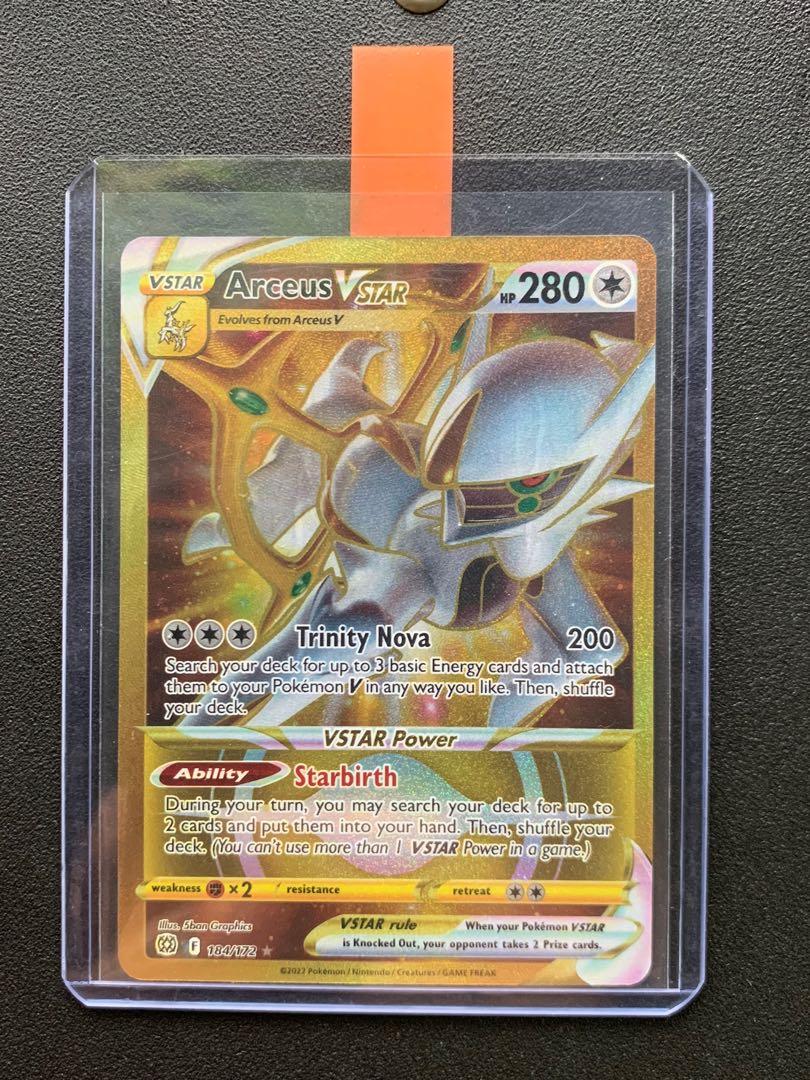 Arceus VSTAR Gold Secret Rare Brilliant Stars, Hobbies & Toys, Toys