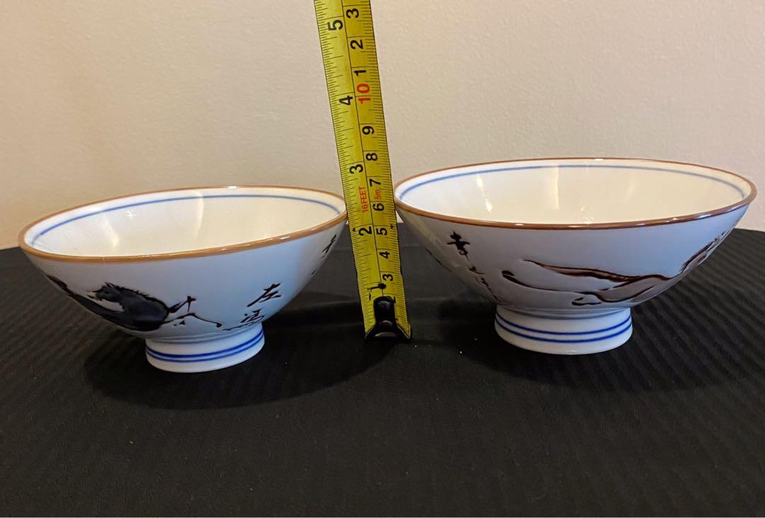 Arita ceramic rice bowls (Category: Dinnerware & Cutlery) located in Quezon City. Submitted by sunlaymac (Listing ID 1157568866, Image 1). Description: Couple bowl 1 medium sized & 1 small sized Embossed horse design P120 for both Japan surplus .