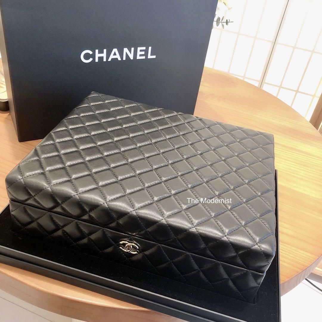 Chanel CHANEL Diagonal Shoulder Bag Trunk Mini 4 Piece Set Success Story  Leather Black Women's