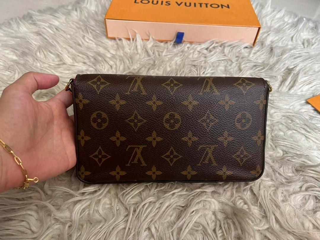 Authentic Louis Vuitton Felicie Pochette Monogram Canvas, Luxury