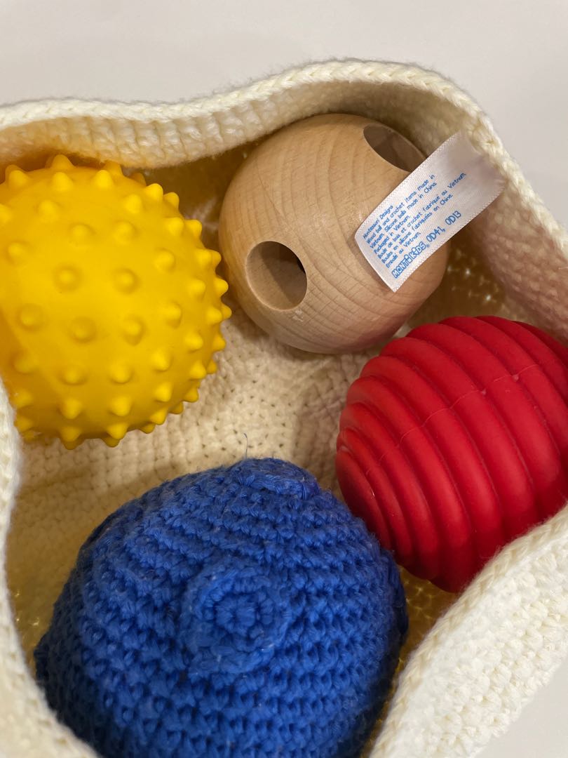 Authentic Montikids Montessori Basket with balls, Babies & Kids, Infant