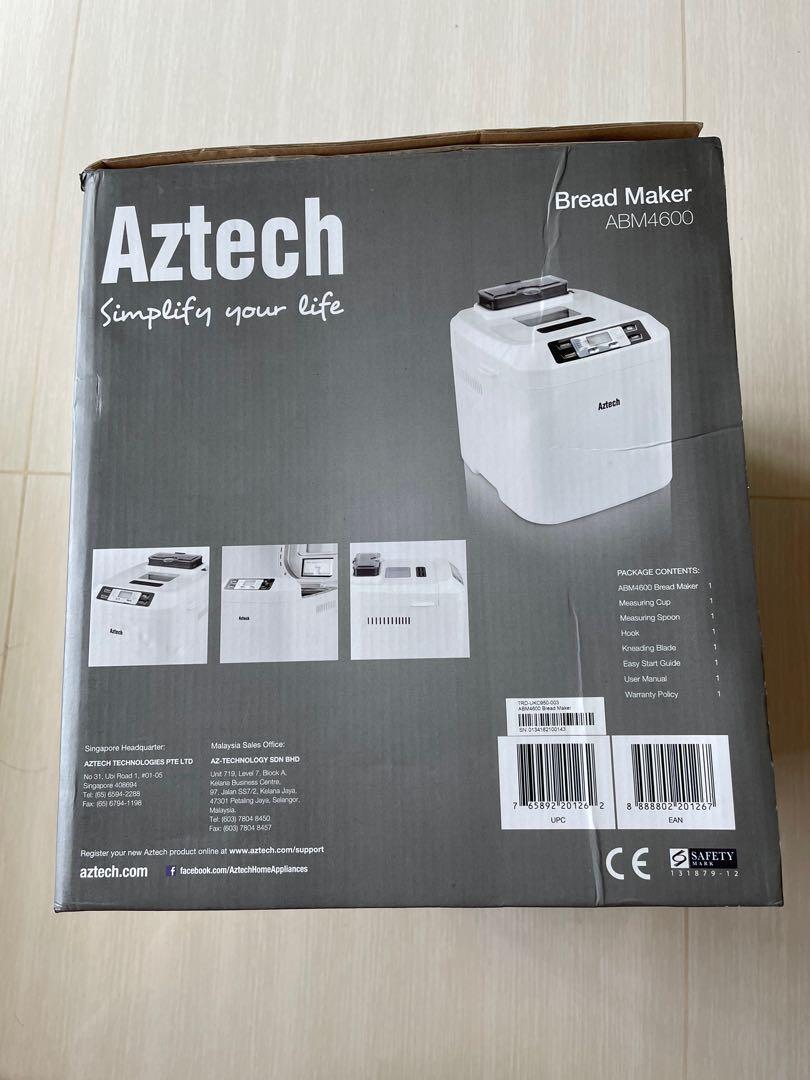 Aztech Bread Maker ABM4600, TV & Home Appliances, Kitchen Appliances ...