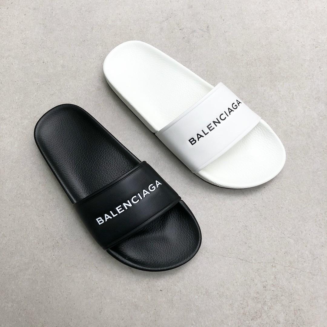 Balenciaga Mold Rubber Slide Sandals in White  Lyst