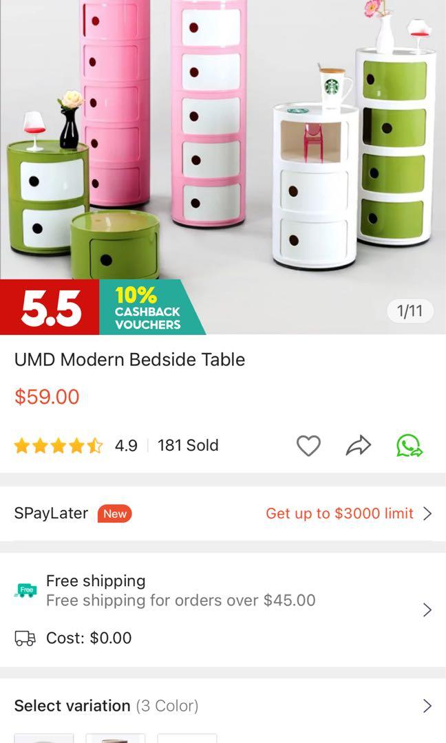 Bedside Table (Category: Other Home Furniture) located in Singapore. Submitted by bestdealsar0und (Listing ID 1157648633, Image 3). Description: .