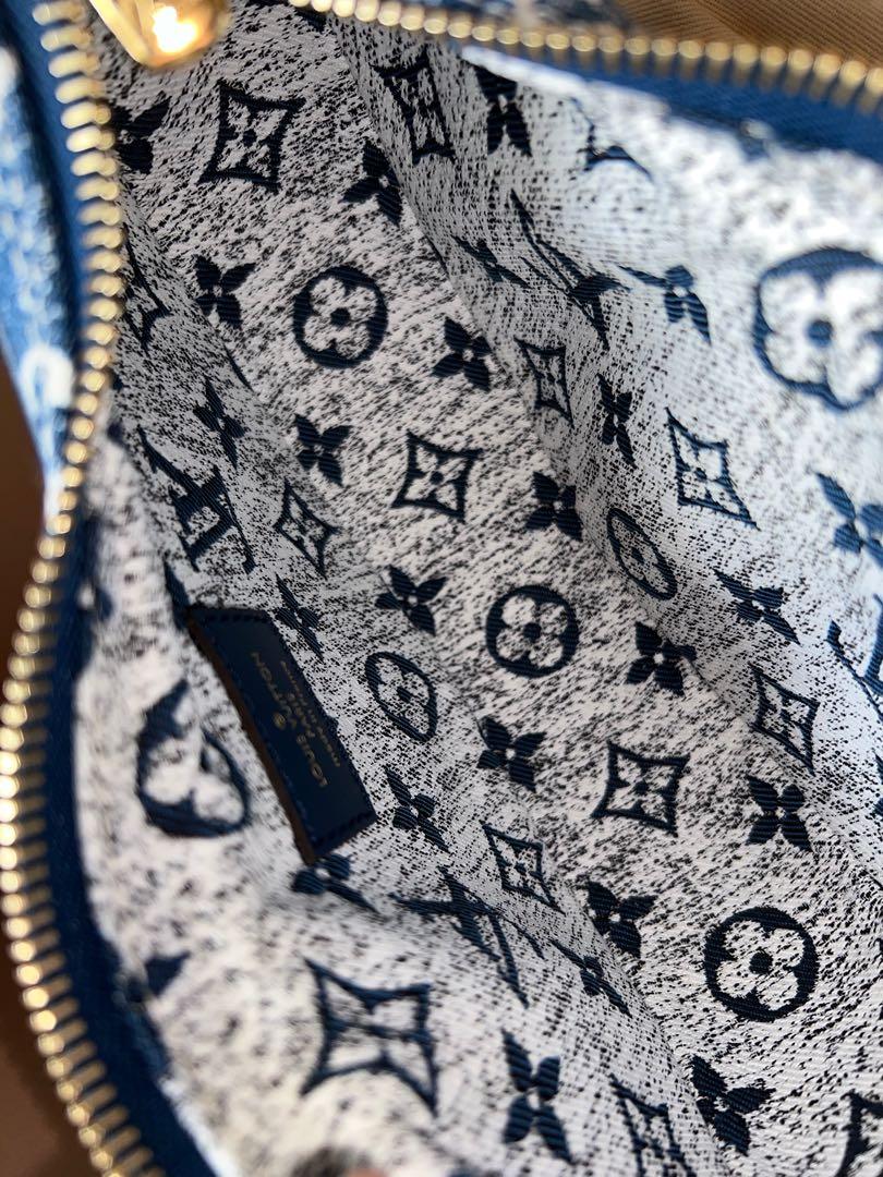 Louis Vuitton Loop Baguette Handbag Denim Jacquard Navy Blue in  Denim/Calfskin Leather with Gold-tone - US
