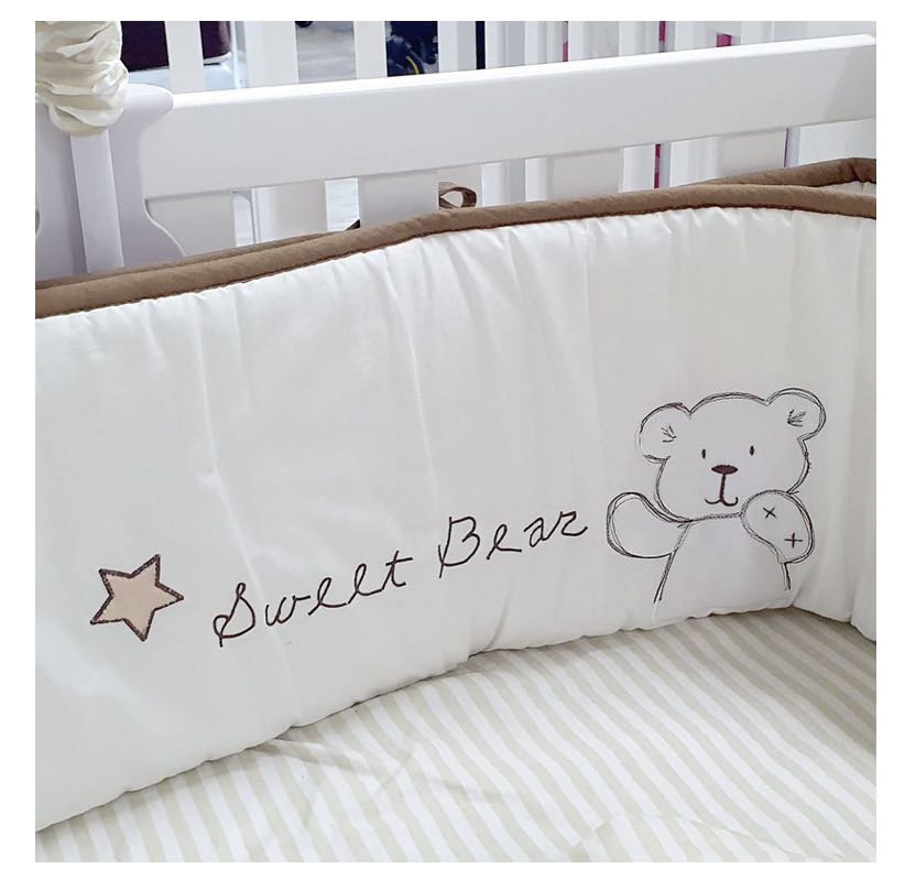 Brand new baby blanket & cot bumper Sweet Bear fm Happy Cot, Babies