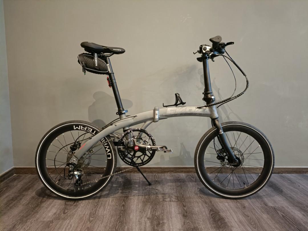 Camp Chameleon Pro a.k.a Camp Snoke Foldable Bike Shimano Tiagra Rockbros Saddle Pouch Litepro Extender Dahon Ergo Grip Hazenburg Seatpost Foldie Foldable Bicycle Sports Equipment