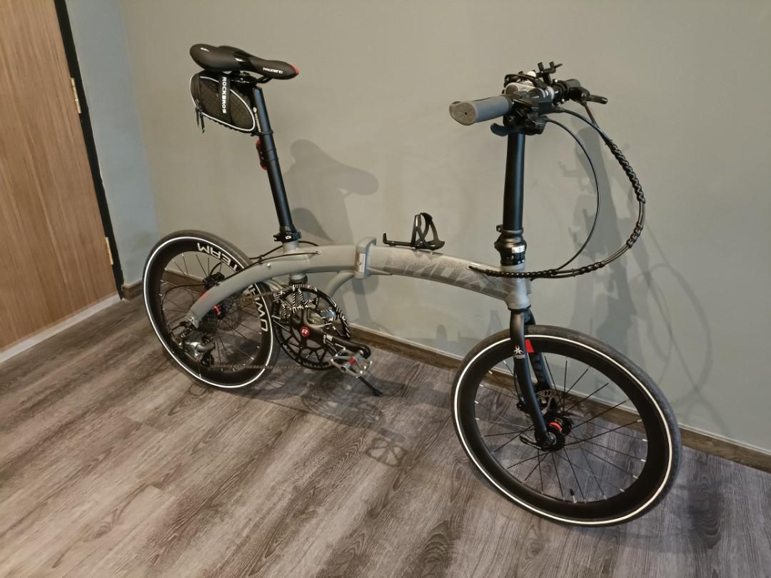 Camp Chameleon Pro a.k.a Camp Snoke Foldable Bike Shimano Tiagra Rockbros Saddle Pouch Litepro Extender Dahon Ergo Grip Hazenburg Seatpost Foldie Foldable Bicycle Sports Equipment