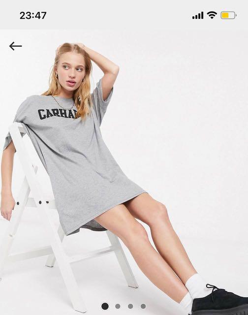 Carhartt WIP Oversize T shirt Dress with Logo Women s Fashion