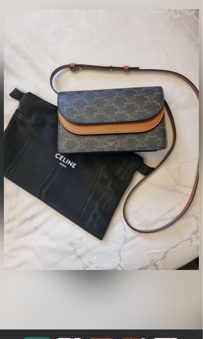 Celine wallet on strap Triomphe Canvas Women s Fashion Bags