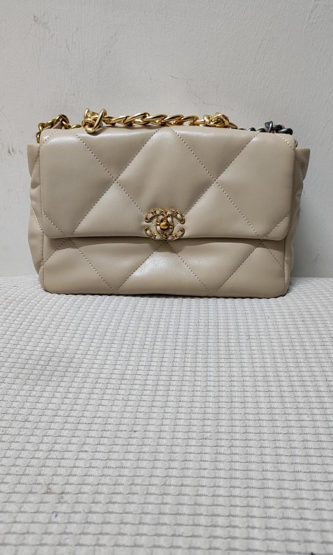 Chanel 19 dark beige cheap