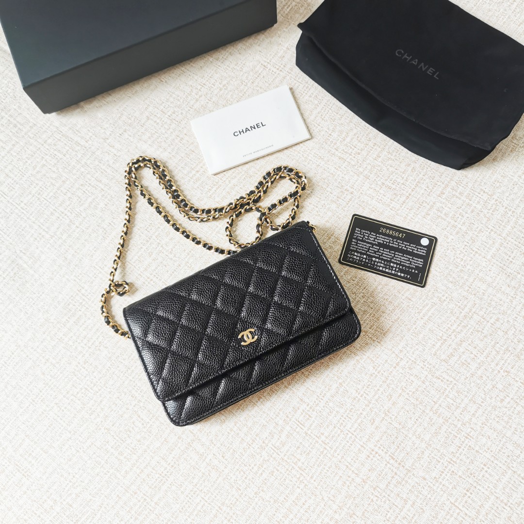 CHANEL WOC Black Caviar GHW, Luxury, Bags & Wallets on Carousell