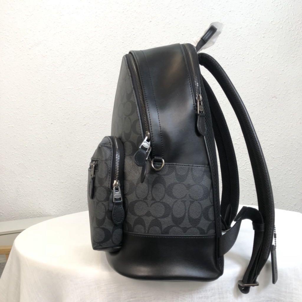 Coach West Backpack in Signature Canvas with Varsity Stripes, Men's