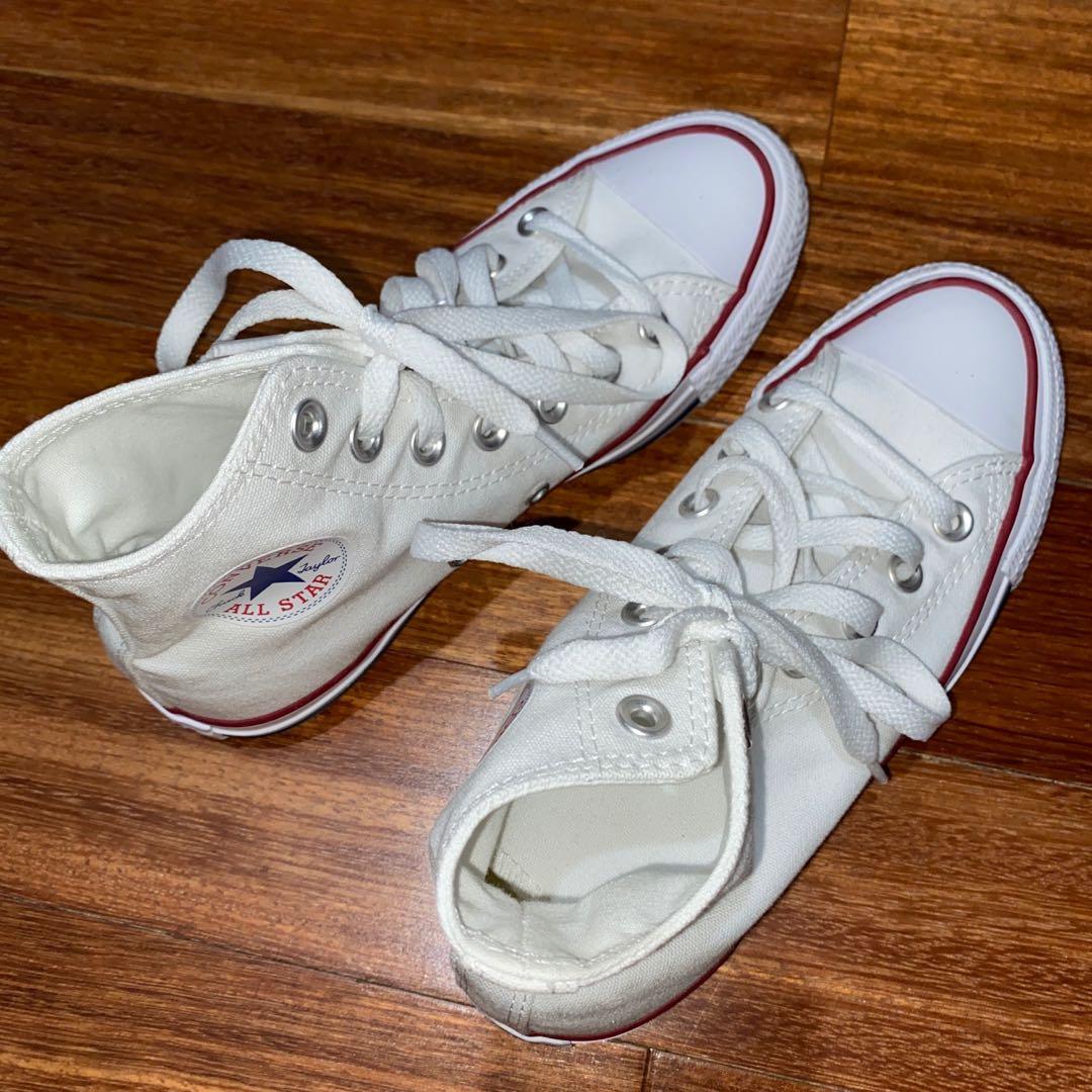 Converse white high tops, Fesyen Wanita 