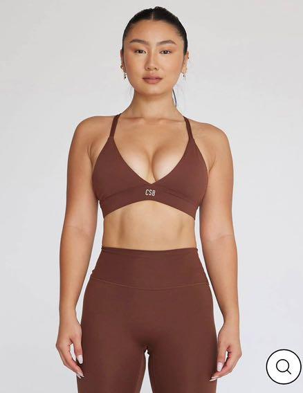 CROP SHOP BOUTIQUE CSB LEXI CROP - CAPPUCCINO - SIZE S, Women's Fashion,  Activewear on Carousell