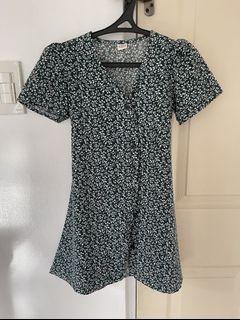 Dark Green Button down Dress
