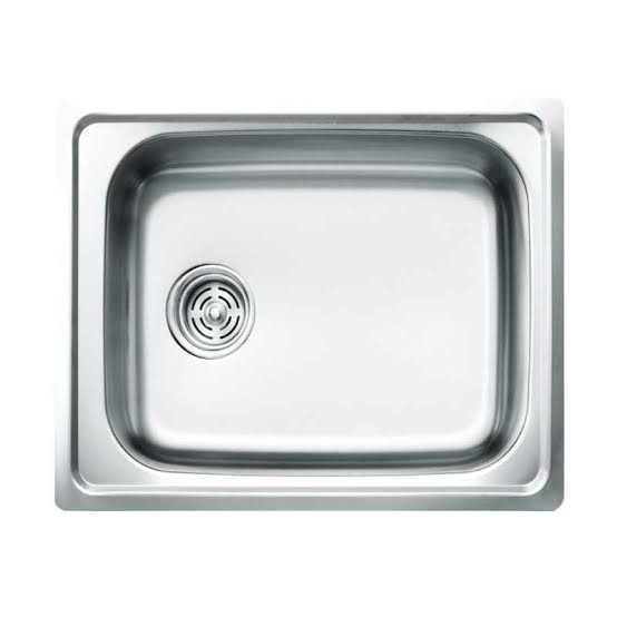 Delizia Nervi Kitchen Sink 1 Lobang 58 x 46 x 20 cm Stainless Steel Bak
