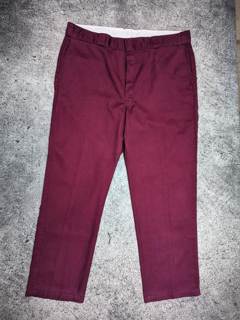 Dickies Maroon Long Work Pants Original 
