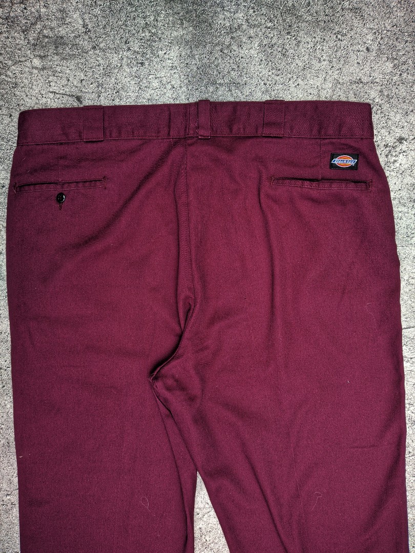 Dickies Maroon Long Work Pants Original 
