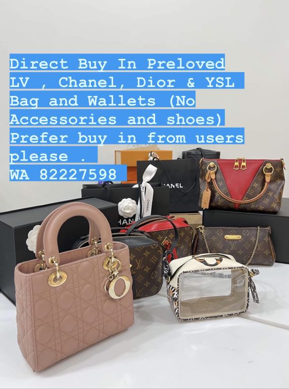 Live Selling LV , Chanel, Dior , YSL Bag, Luxury, Bags & Wallets on  Carousell