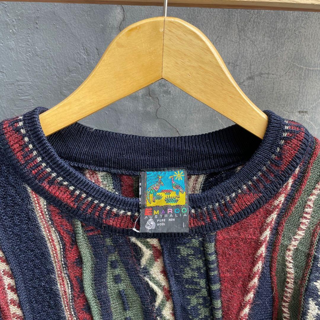 emaroo sweater coogi sweater emaroo australia 3d pattern sweater oversized sweater coogi brand vintage sweater 90 s sweater 80 s