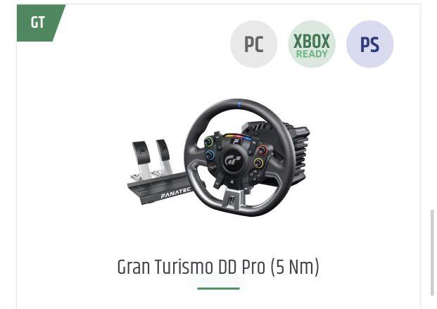 日版現貨-Fanatec Gran Turismo DD Pro (5 NM ) 全新未開箱, 電子遊戲