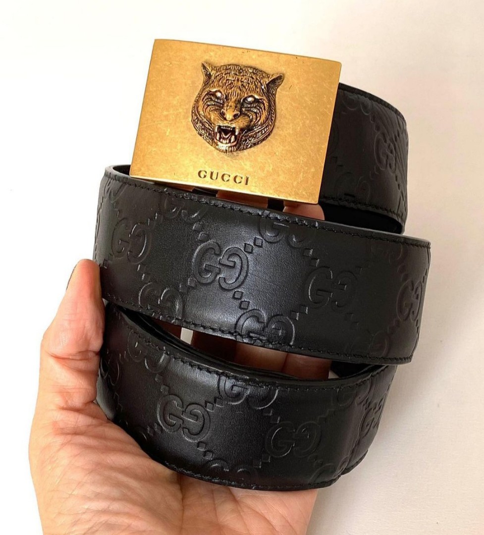 Fast Sale Preloved Gucci Belt Black Ghw 