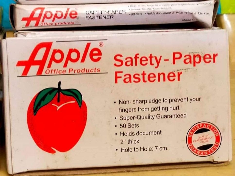 FOR SALE: Apple Paper Fasteners (sold per box), Hobbies & Toys, Stationary  & Craft, Stationery & School Supplies on Carousell