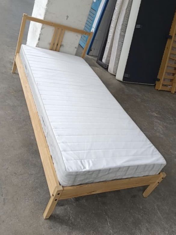 Free delivery Ikea Single Bed Frame and single size mattress, Furniture