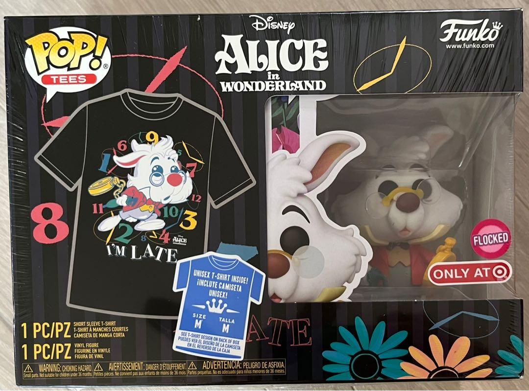 Funko Pop! Tees Disney's Alice in Wonderland White Rabbit Figure and Tee  NRFB 