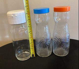 Glass bottle pitcher/dispenser canister