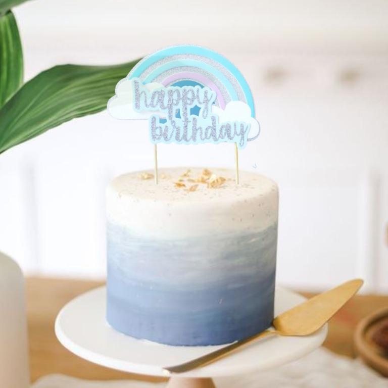 Blue Baby Shower Acrylic Cake Topper, Baby Boy Cake Decoration, Blue Baby  Shower Party Cake, Gender Reveal Acrylic Cake Topper – Luck and Luck